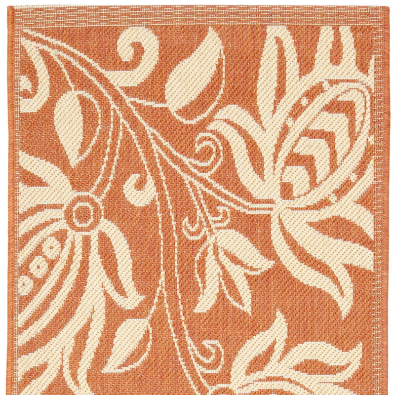 Tapis d'intérieur / extérieur à fleurs Herefordshire Performance, Rectangle 9 pi x 12 pi