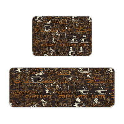 Ensemble de 2 tapis de cuisine rétro texturés pour la salle à manger
