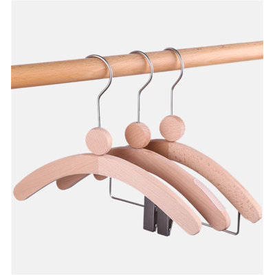 Cintre en bois antidérapant pour robe / chandail / chandail