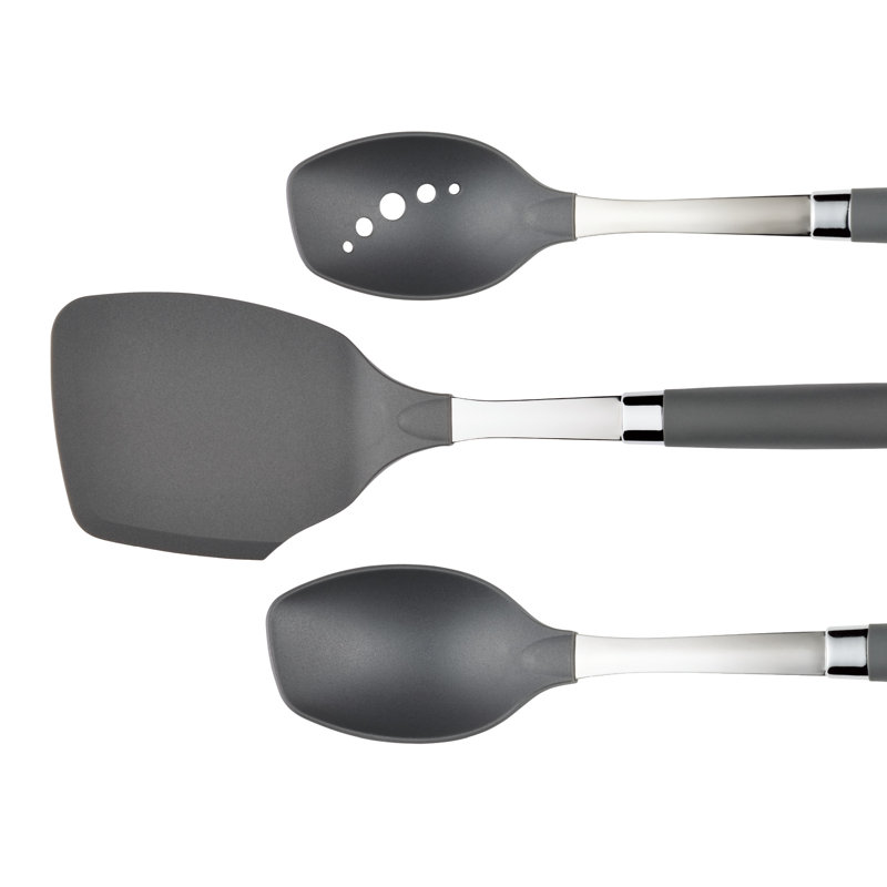 Anolon Tools and Gadgets SureGrip Nylon Nonstick Kitchen / Cooking Utensil Set, 10 Piece, Graphite