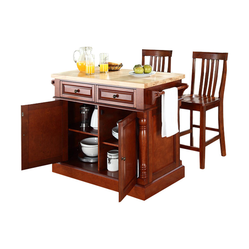Diamondback Kitchen Island Set, Classic Cherry