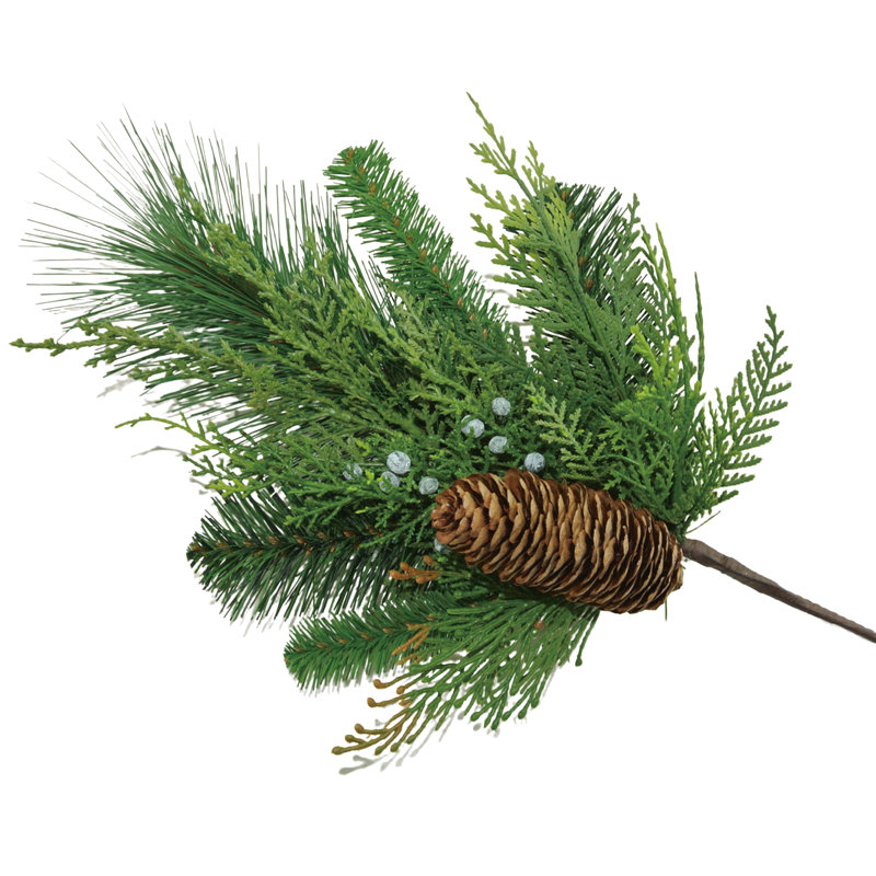 Ensemble de 3 jets de pin mélangés Sullivan pour décoration de Noël 15 po de hauteur