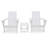 LuXeo Arcadia HDPE Outdoor Adirondack Chair and Table Set, 3-Piece-88097495