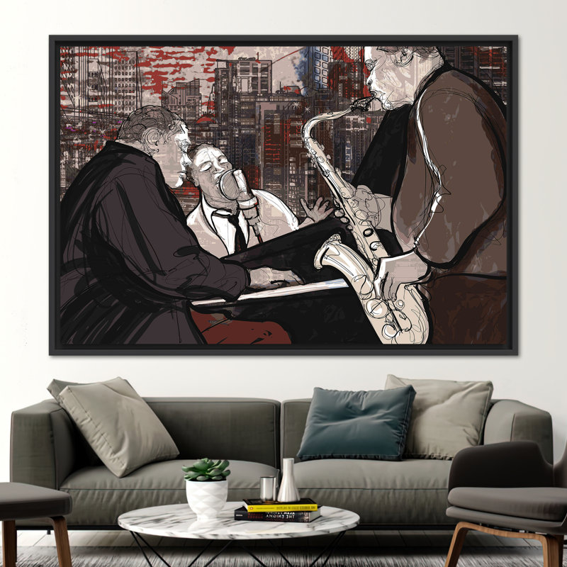 Print on Canvas, 25 cm H x 35 cm W, Framed Print without Mat, Black