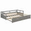 Lit de jour extensible avec couchette, lit de jour en bois avec couchette