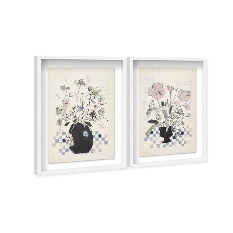Modern Bloom Set Set by Oliver Gal, 25.5" H x 17.5" W, White Shadowbox