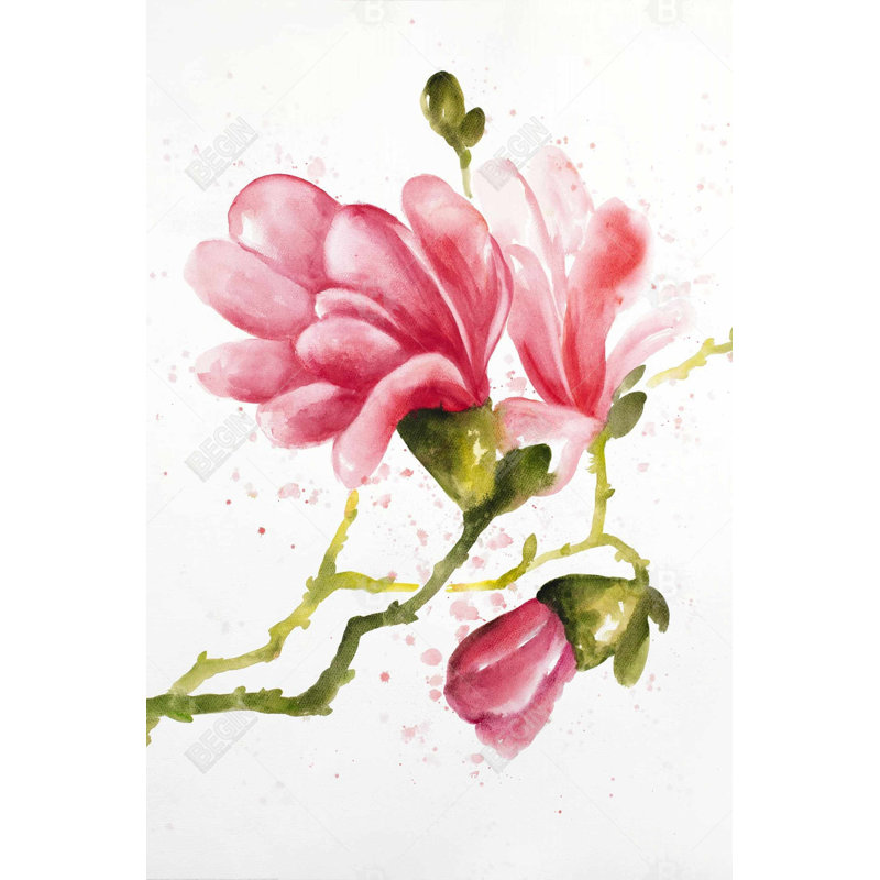 Fleurs de magnolia | Illustration de décoration de chambre à coucher