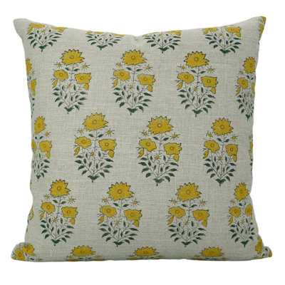 Fabdivine Accent Decorative thick Linen Pillowcase cushion, Lumbar (Mayra, )