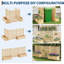 Wooden Privacy Fence Panels with Planter Box – 3-Panel Outdoor Divider Screen for AC Units, Trash Bins & Garden Equipment – Decorative Freestanding Design – Easy Assembly – Size: Two Flower