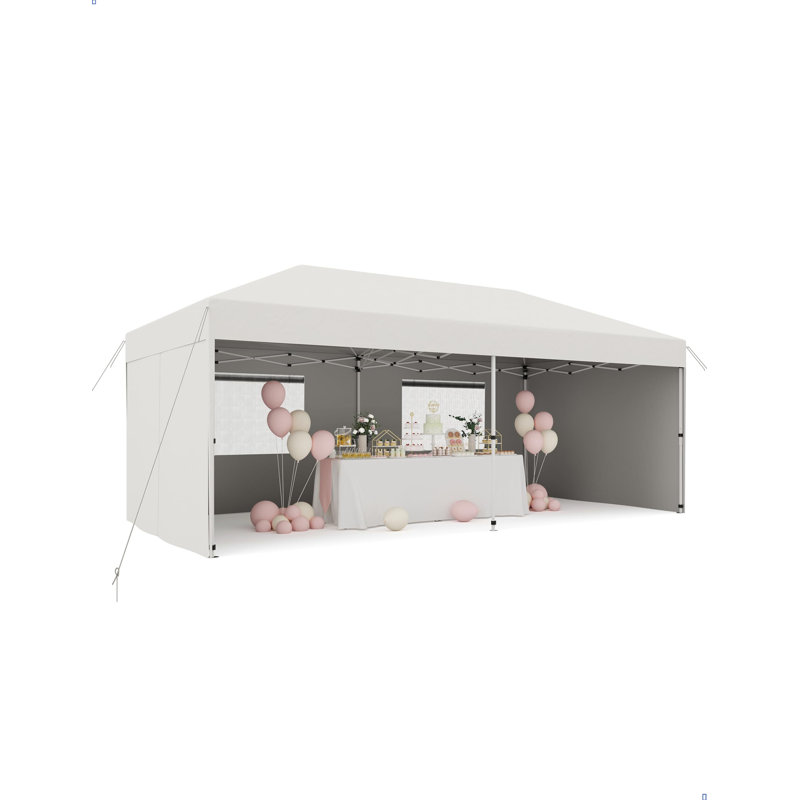 Pop Up Canopy Tent With 210 D Oxford Fabric, Portable Instant Commercial Canopy, Blue