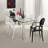 Glass Top Metal Base Dining Table-2136210940-2136210941