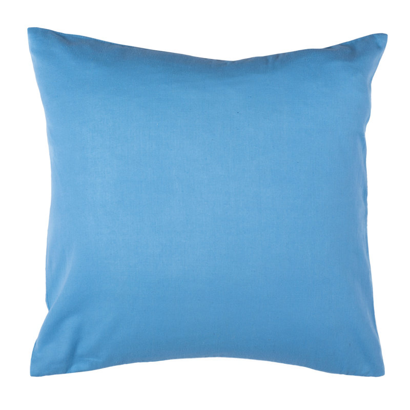 Gaila Blue Sequined Cotton 18'' Square Throw Pillow