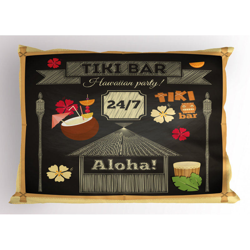 Tiki Polyester Sham Set, King