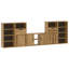 5 Piece TV Units With Storage ODDA Solid Wood Pine-823665694