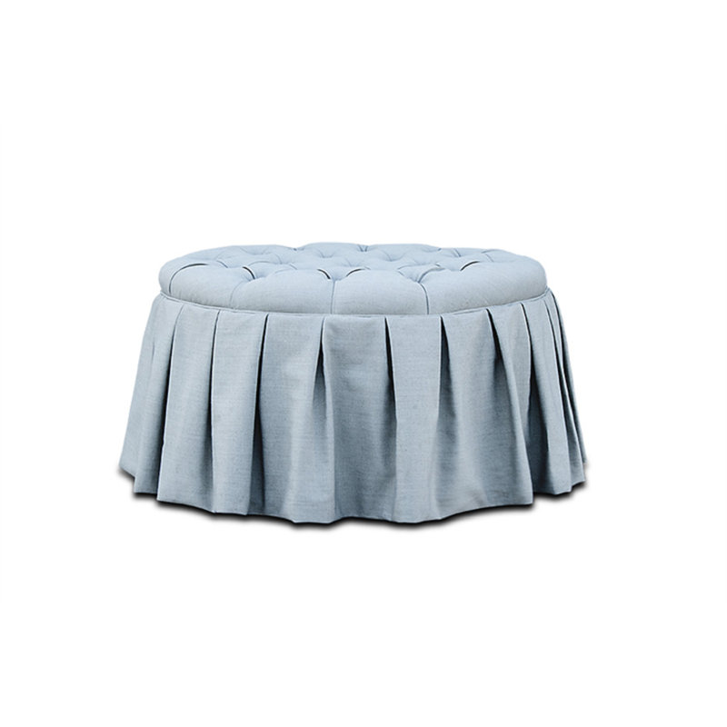 Julia Upholstered Ottoman, Sachi Wheatgrass