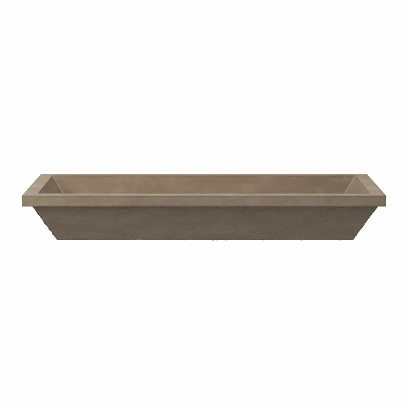 Arcata 36" Undermount Concrete Trough Bathroom Sink, Earth