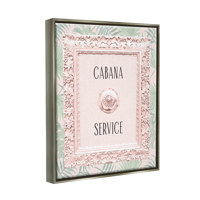 Cabana Service, feuilles tropicales, estampe numérique par Lil 'Rue, H 31 po x l 25 po x P 1,7 po