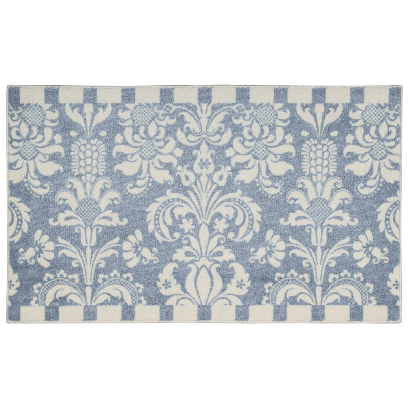 Tapis bleu / blanc Grundy