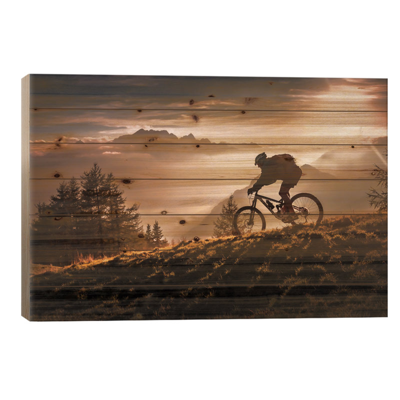Golden Hour Biking, H 26 po x l 40 po x P 1,5 po