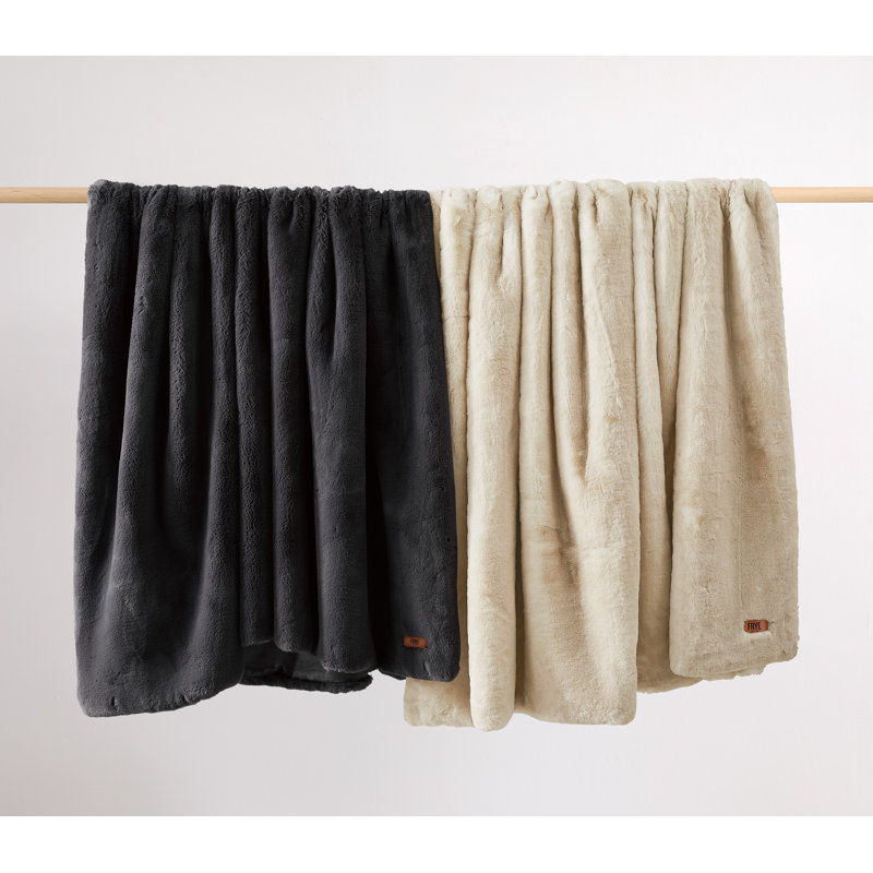 Frye Luxe Heavyweight Oversized Faux Fur, Beige