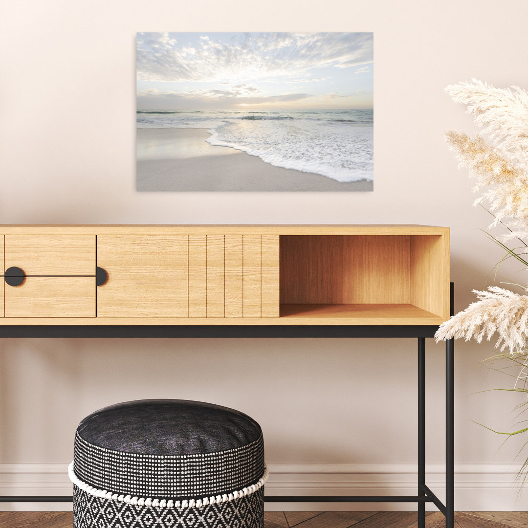 Serene Beach Morning Serene Tranquil Abstract Coastal Wall Art Print