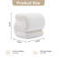 Repose-pieds / tabouret en S en velours - blanc-130176592