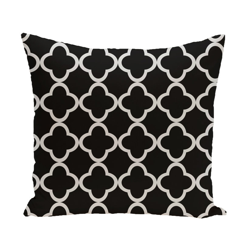  Housse de coussin carré et insert, Noir, H 20 po x l 20 po x P 7 po