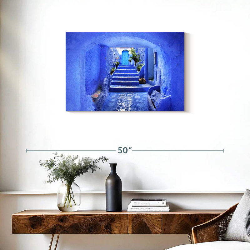 Chemin bleu marocain Nicci, H 20 po x l 30 po