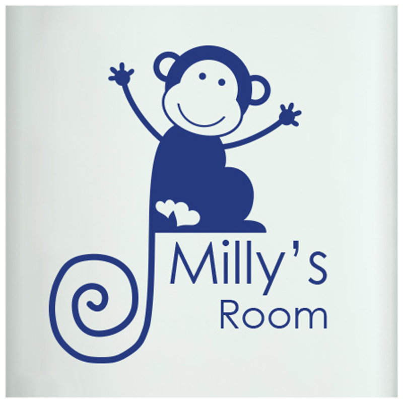 Animals Wall Decal, Dark Blue