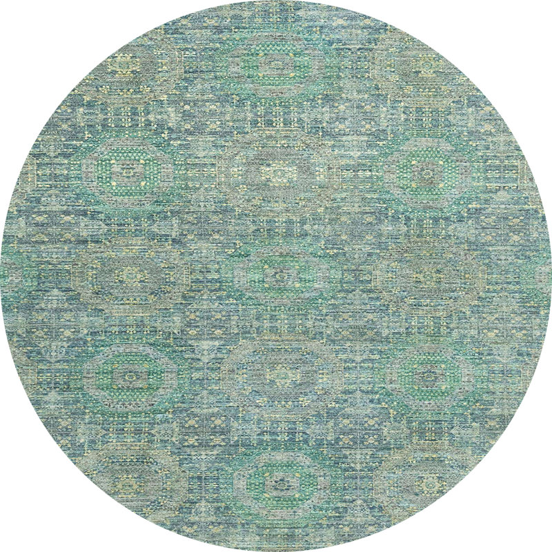 Tapis abstrait 100% lavable à la machine 2359 ABS2359, Rond 8 pi