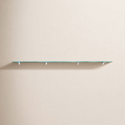 Earlham 72" Rectangular Glass Bracket Shelf