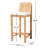 Bilol 31.5'' Rattan and Mahogany Wood Stool