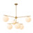 6-Light Opaque White Glass Sphere Tiered Chandelier
