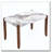 Rectangular Faux Marble Dining Table