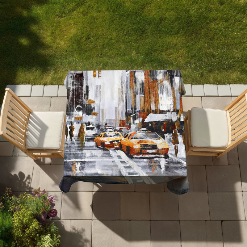 Abstract Citystreet Tablecloth | Indoor/Outdoor Home Decor