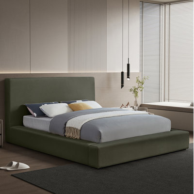 Lit plateforme tapissier Ishia