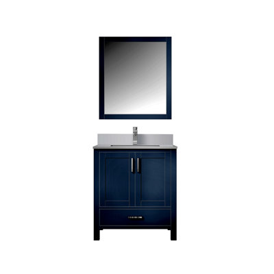 Meuble-lavabo de salle de bain 30 po X P 22 po P, comptoir en quartz, ensemble de robinet et Miroir