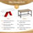 70.47" Modern Oval Marble Dining Table with Sculptural Red Stainless Steel Base for 6-8 People