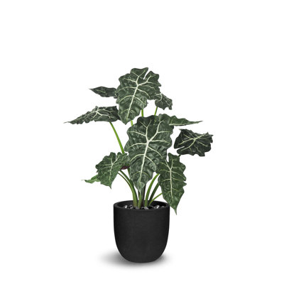 Fausse botanique alocasia au fini vert 27 po de hauteur