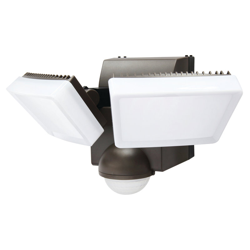 LED Battery Powered Outdoor Security Flood Light,  Bronze