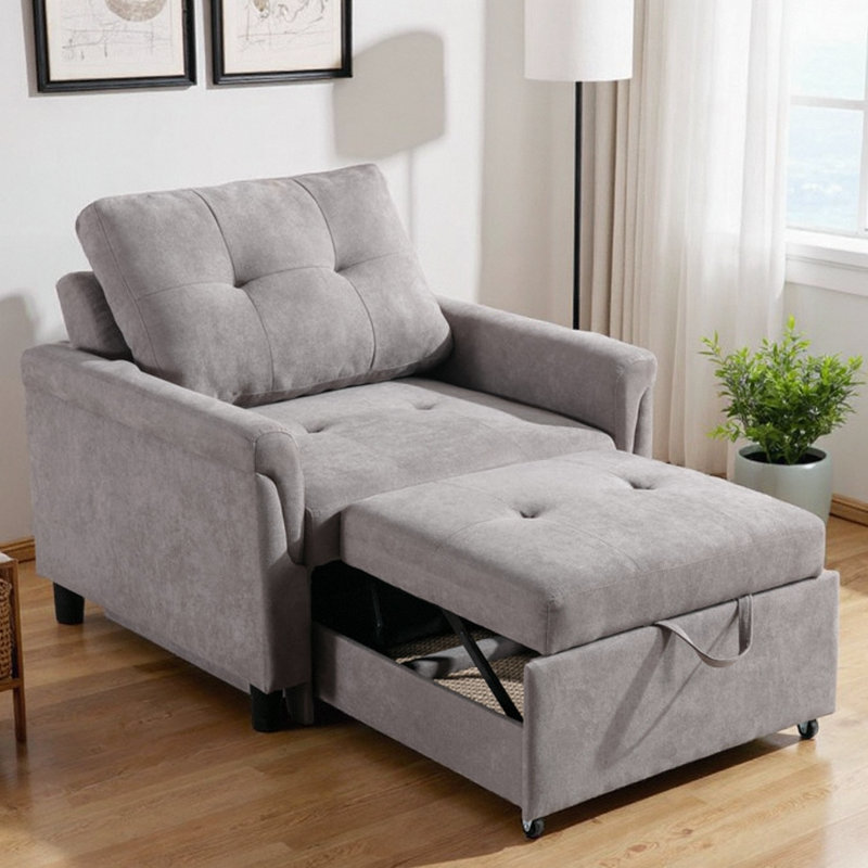 Fauteuil convertible capitonné l 35 po