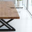Table de conférence moderne en bois massif de 6,5 pieds