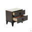 Table de chevet en bois deux tons avec 2 tiroirs