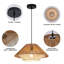 Luminaire suspendu en rotin 1 lumière