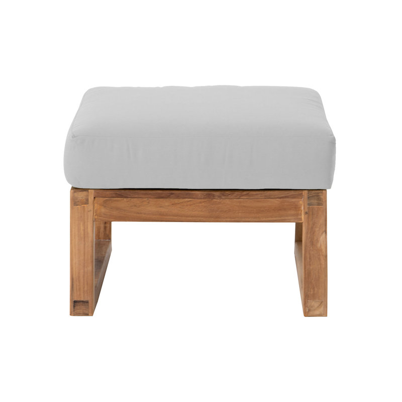 Repose-pieds avec coussin Sunbrella, Naturel