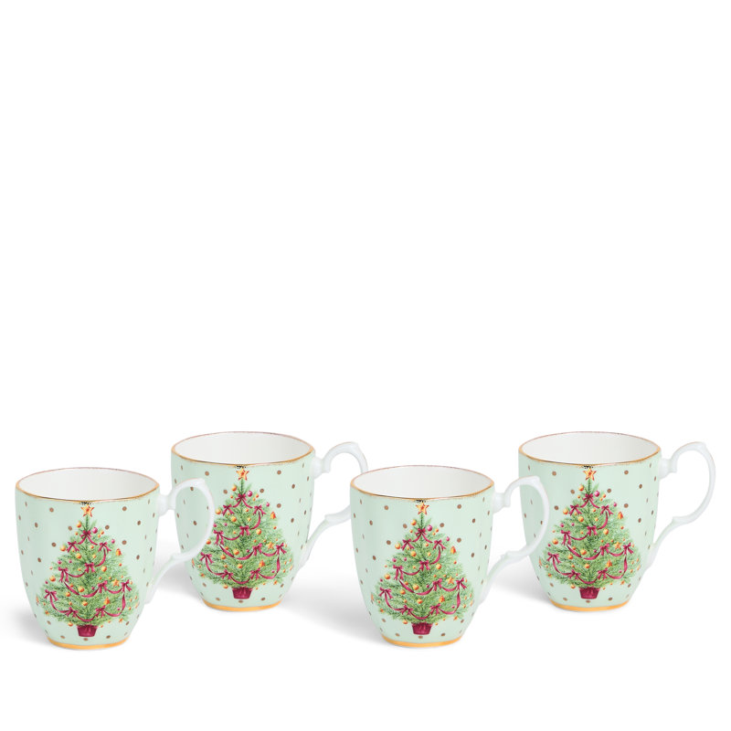 Old Country Roses Christmas Tree Bone China Latte Mug