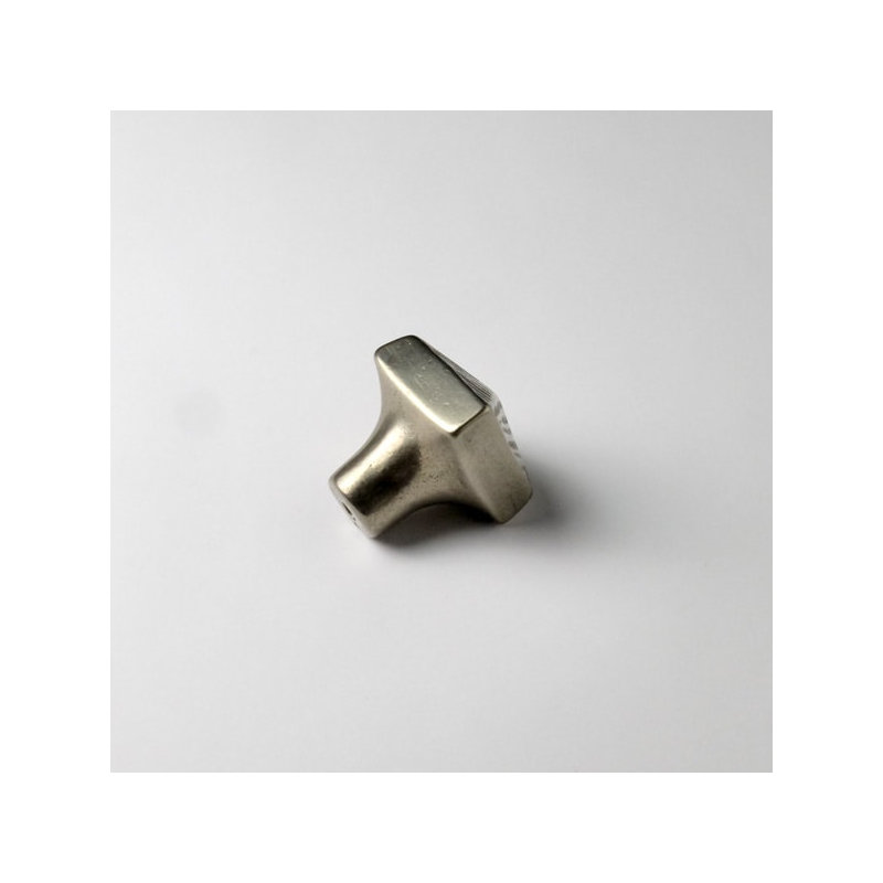 Pyramid Bronze Square Knob, White Bronze