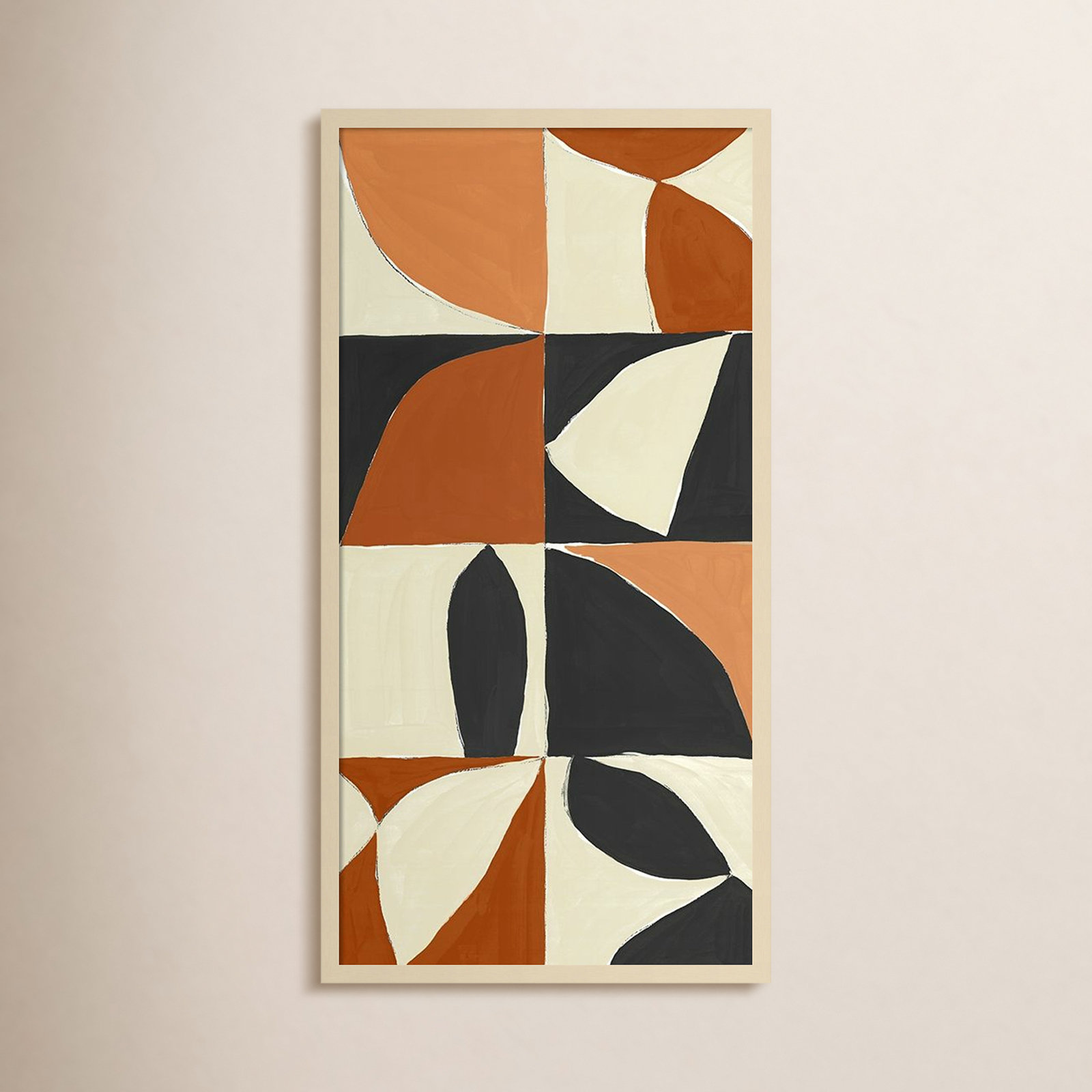 Tulia "Mayan Pattern I" Print by Isabelle Z, 41" H x 21" W x 1" D, Brown