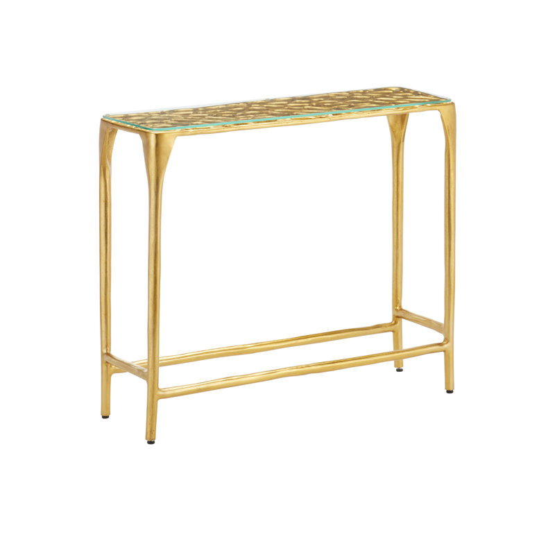 Honeycomb 36'' W Glass Console Table