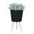 S/2 10/12" Ridged Planter W/ Wood Legs